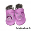 Lederpuschen Regenbogen Herz & Herzen | personalisiert